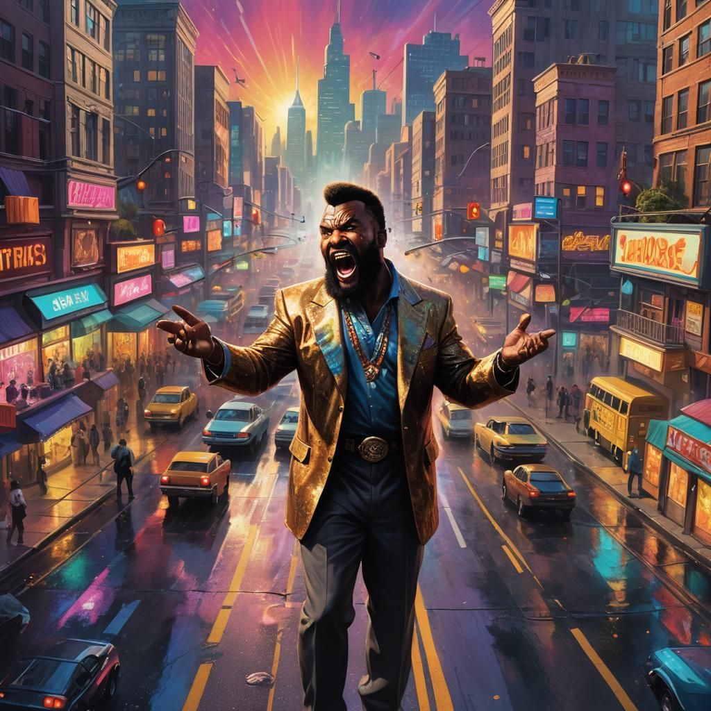 Mr. T Shouts in a Mystical Candy City