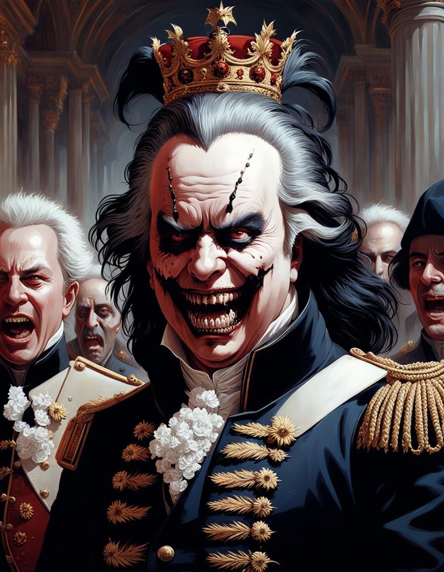 Horrific Louis XVI Black Metal Album Cover