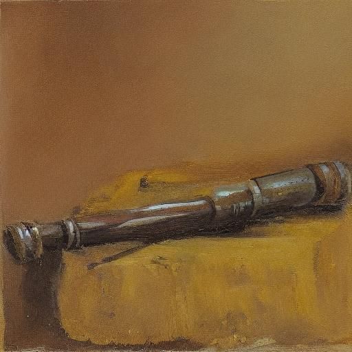 Still Life: Hand Holding Pipe in Oil Painting Style