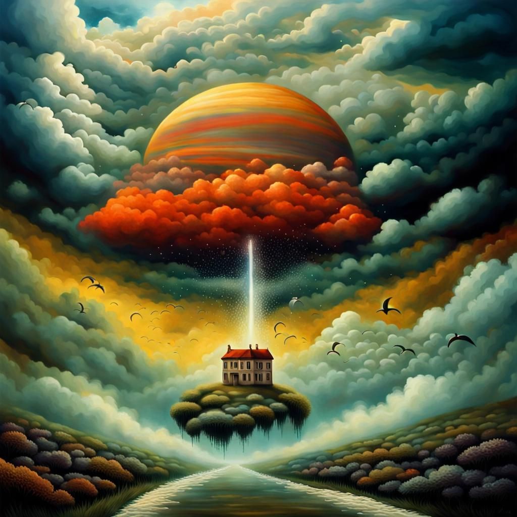 Surreal Dreamlike Masterpiece with Deep Color
