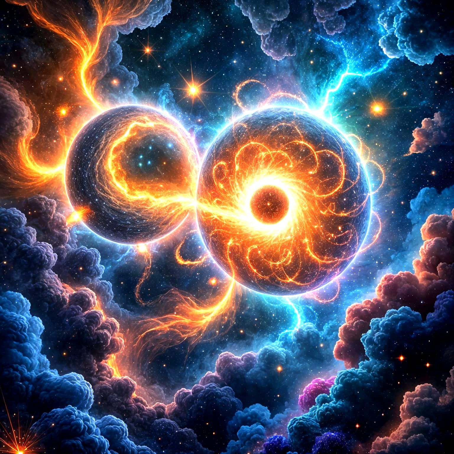 Cosmic Quantum Entanglement Artwork
