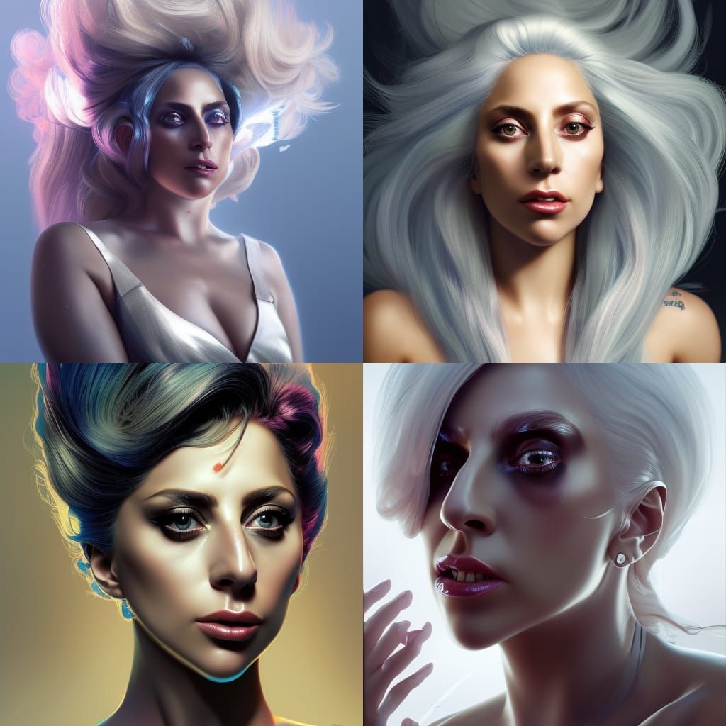 Lady Gaga Portrait in Year 2060
