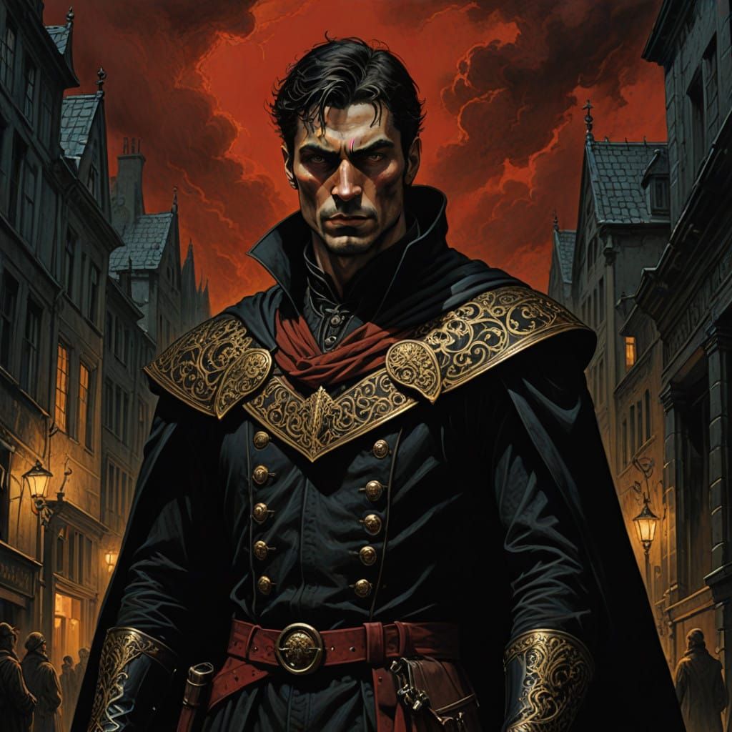 Gothic Knight with Dark Intentions