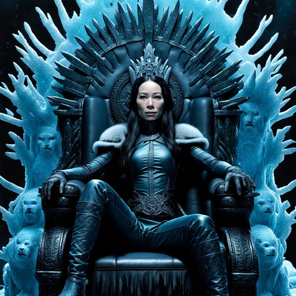 Lucy Liu as Antarctic Queen in Dark Fantasy Art