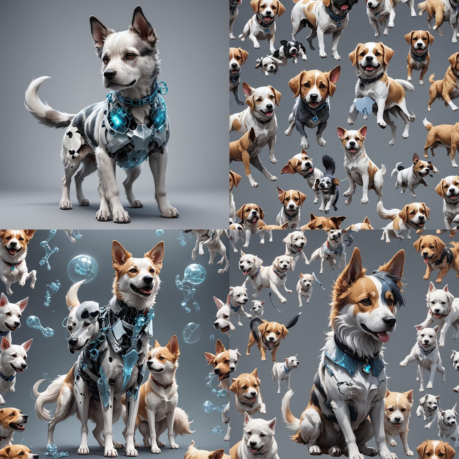 Detailed Anime Dog X-Ray in 3D
