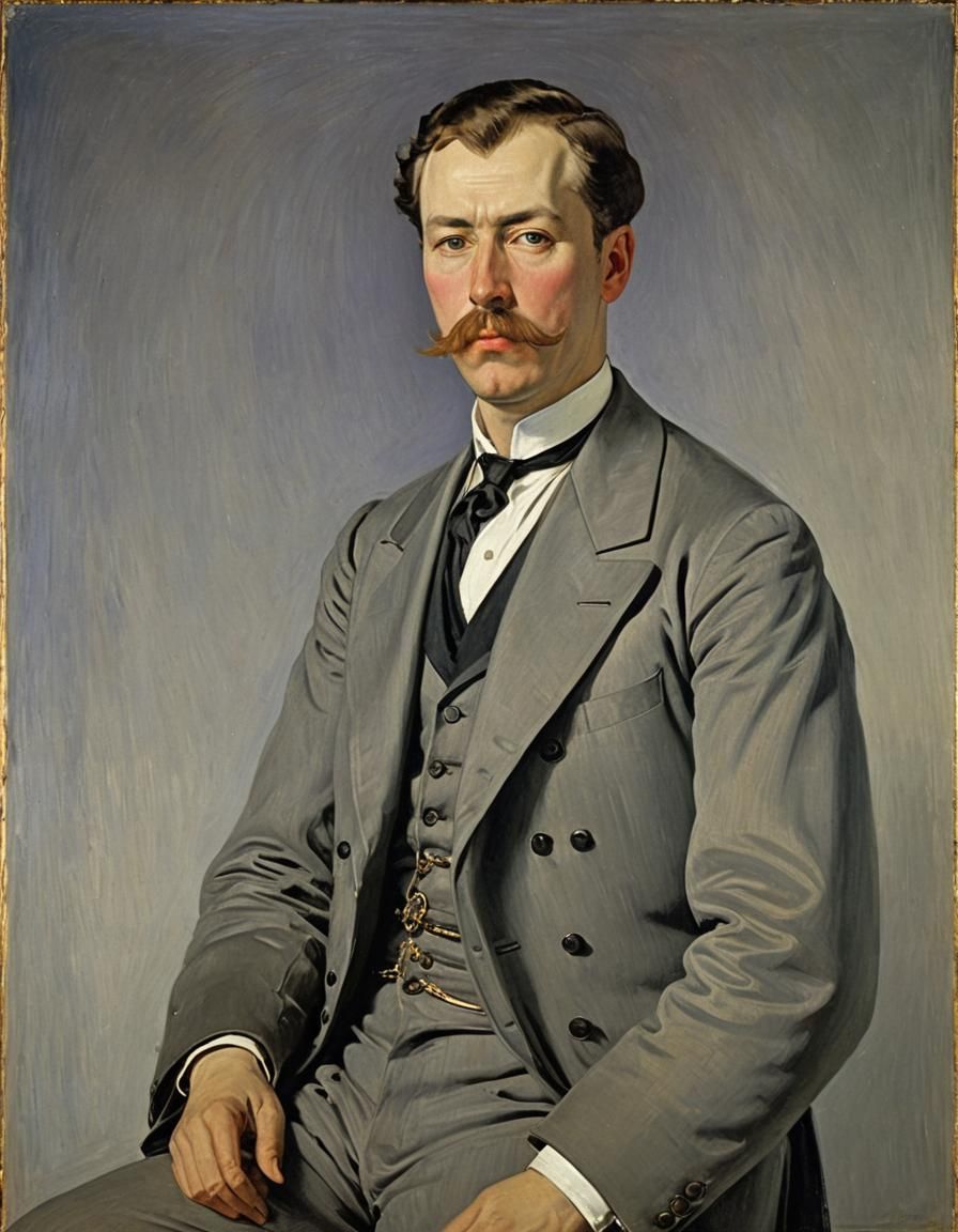 Classical Portrait Inspired by Repin and Kustodiev