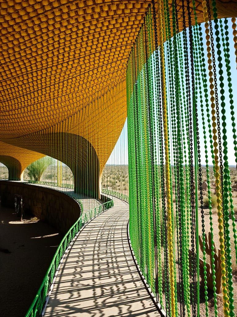 Colorful Beaded Playground Inspired by Arcosanti