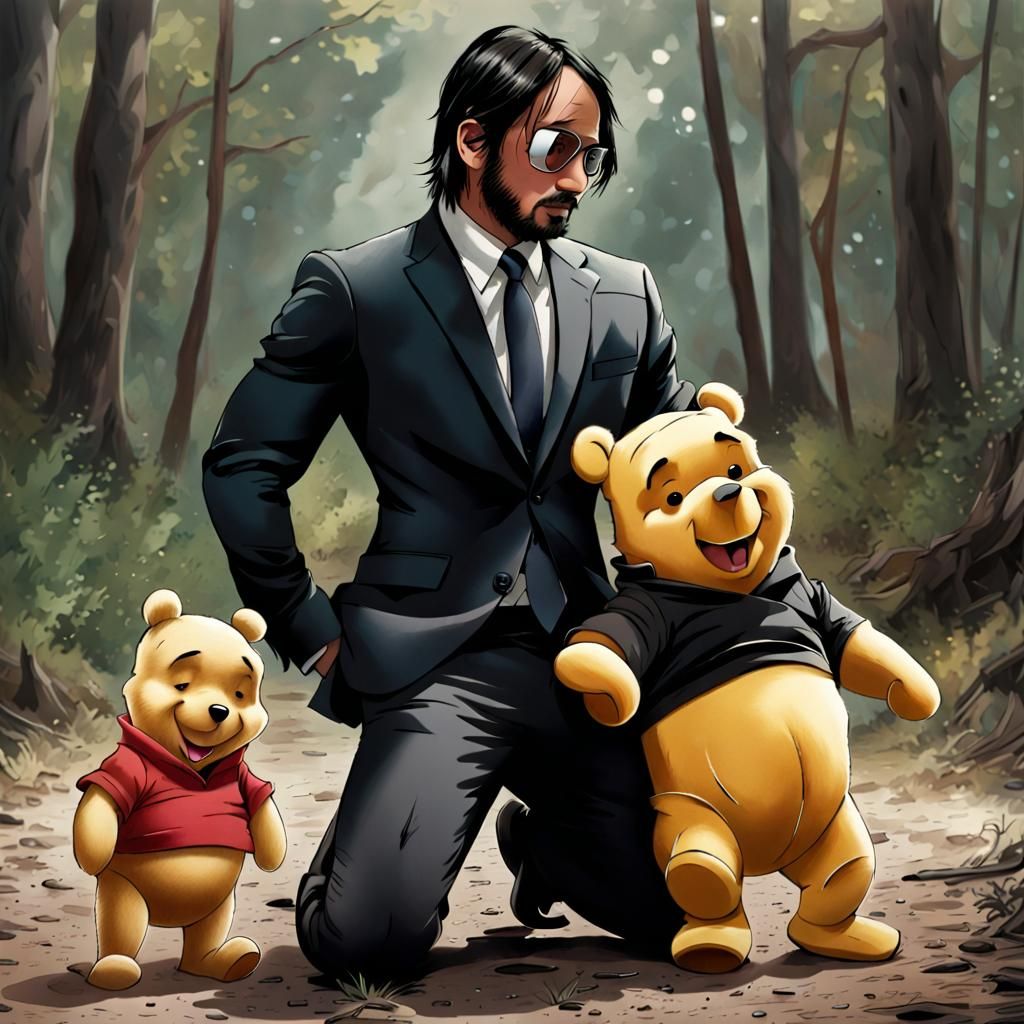 Winnie the Pooh as John Wick