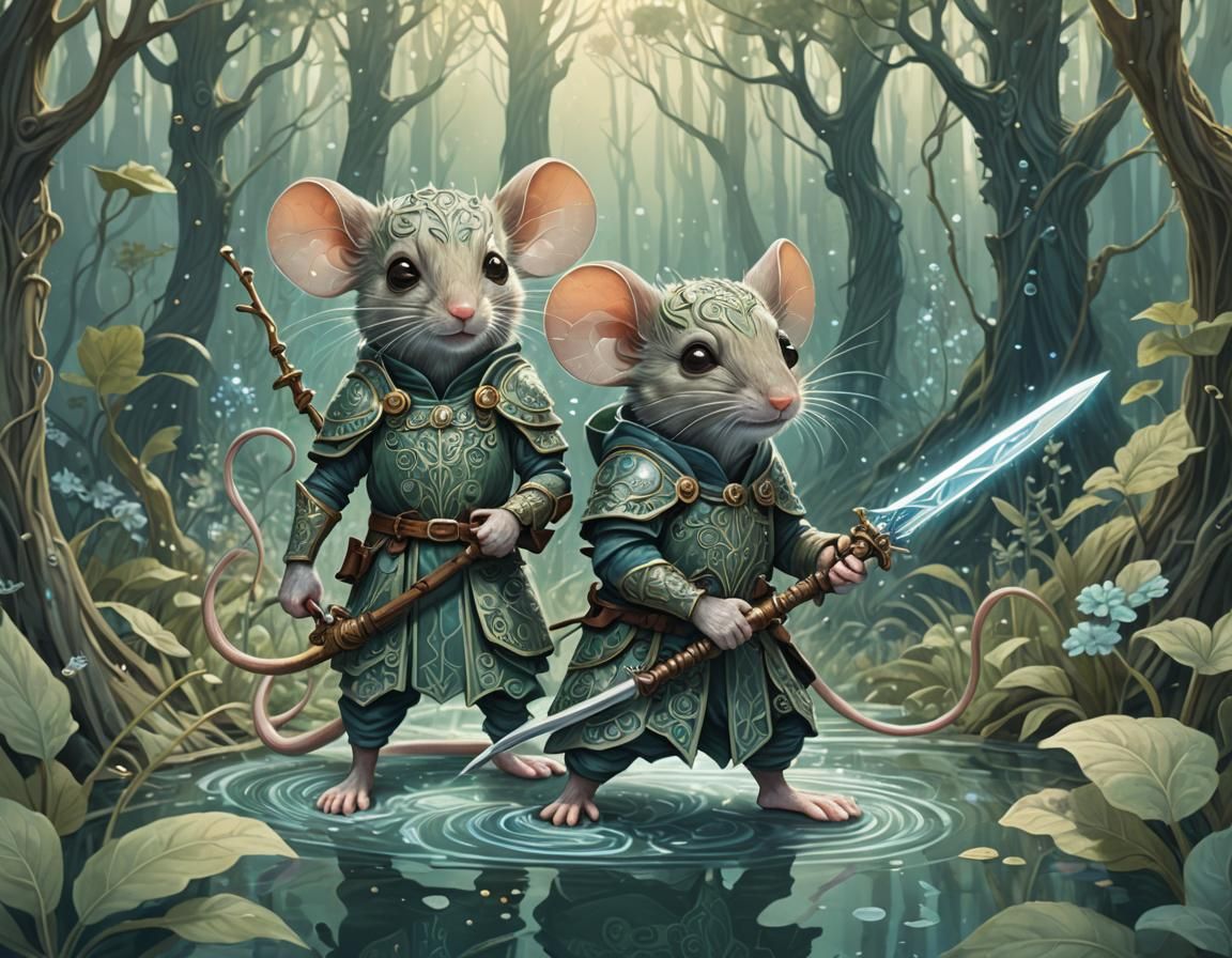 Warrior Mouse in Forest of Molecular Water