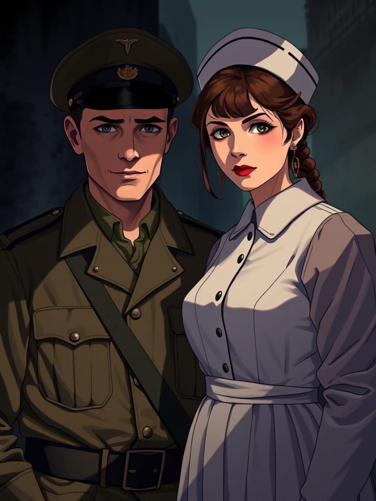 Moody World War I Romance with Lieutenant and Nurse