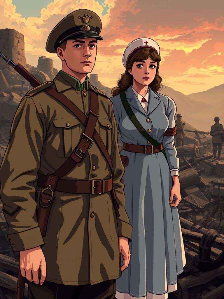 Italian War Heroes in a Bittersweet Moment from A Farewell t...