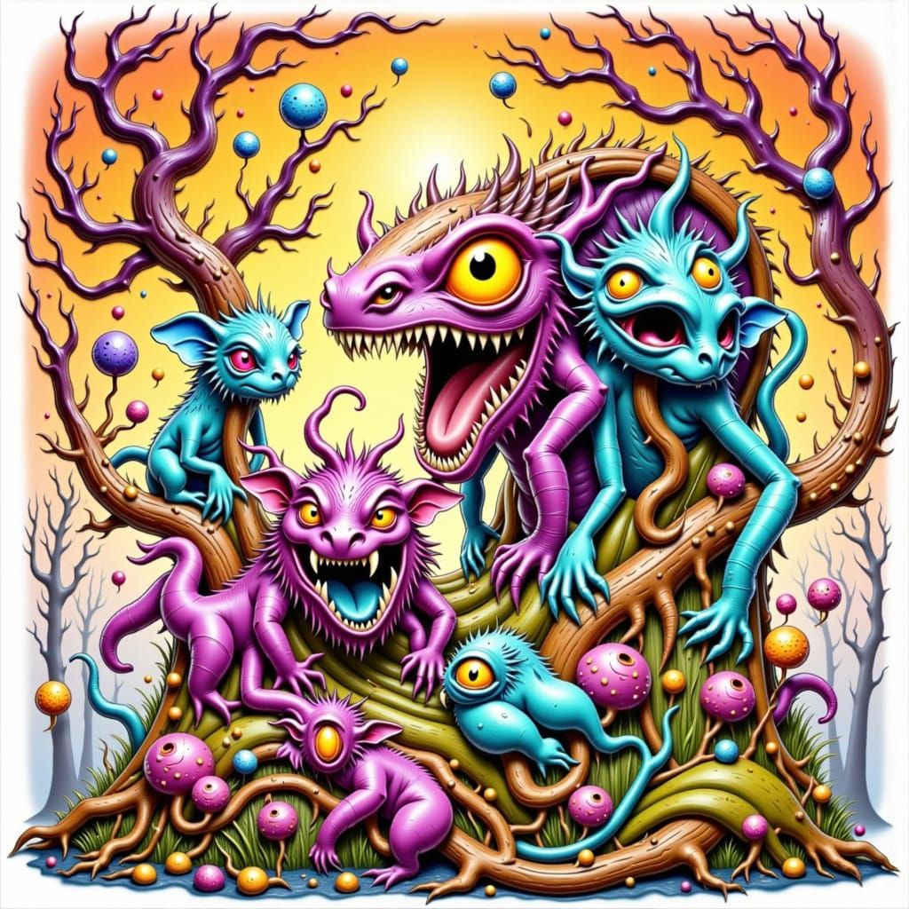 Enchanted Forest of Mythical Creatures