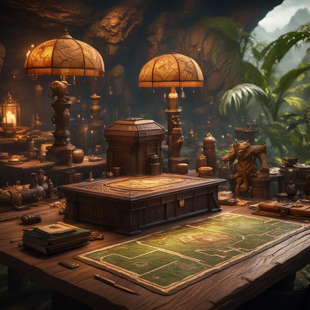 Jumanji Board Game: Detailed Matte Painting