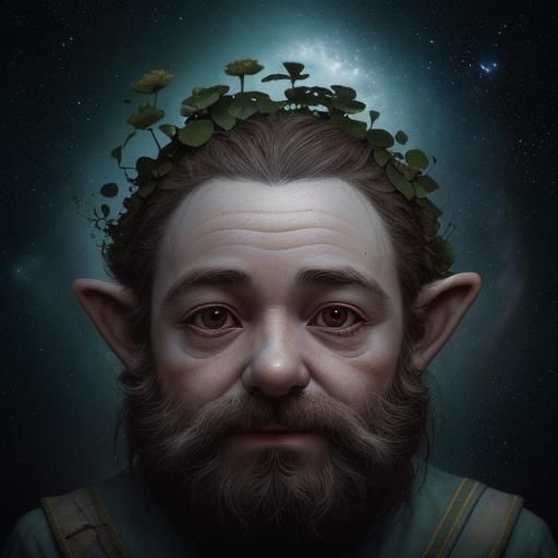 Garden Gnomes Singing in Outer Space Portrait