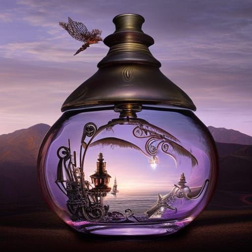 Post-Apocalyptic Wonderland: A Surreal Art Nouveau Dream