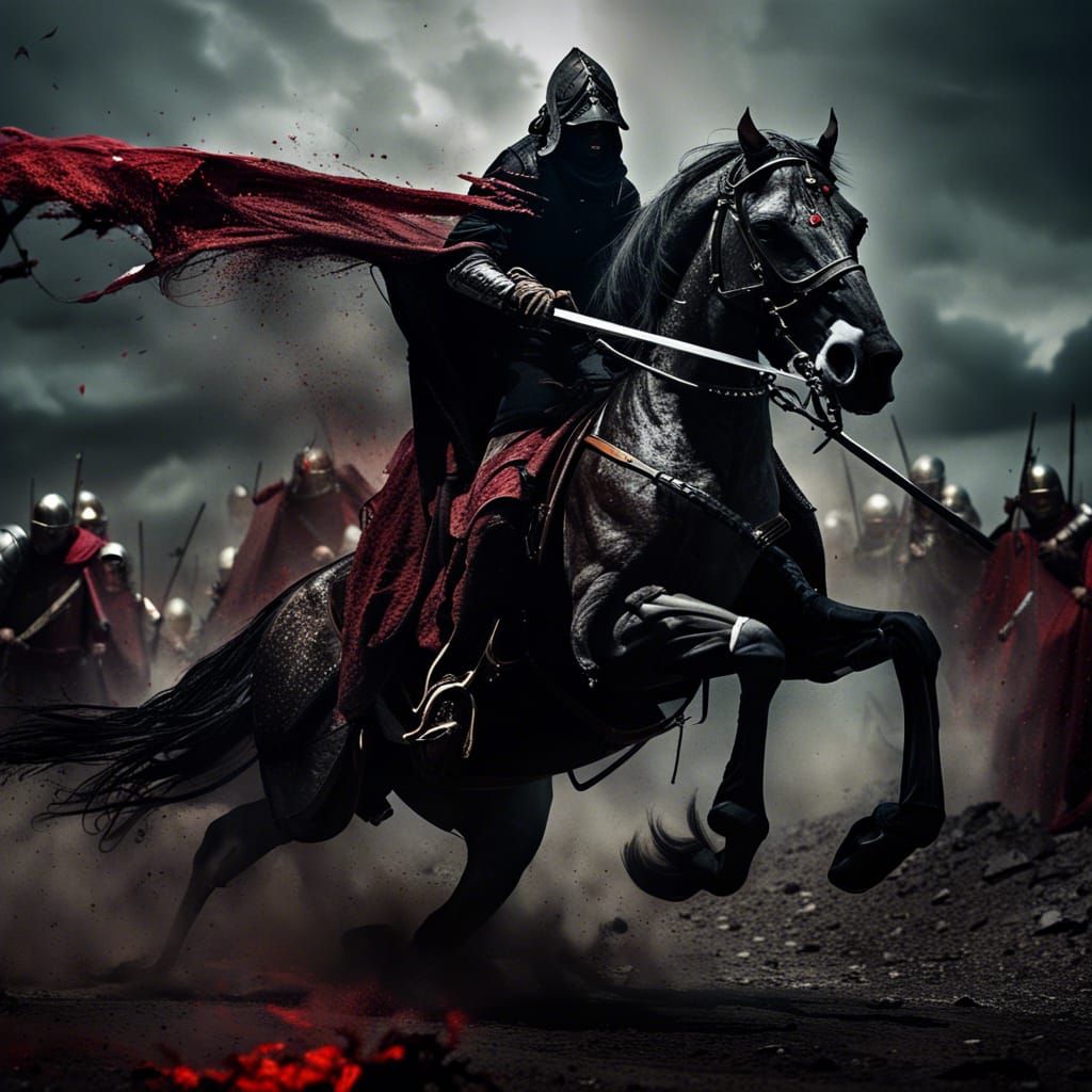 King Charging Nazgul in Epic Battle