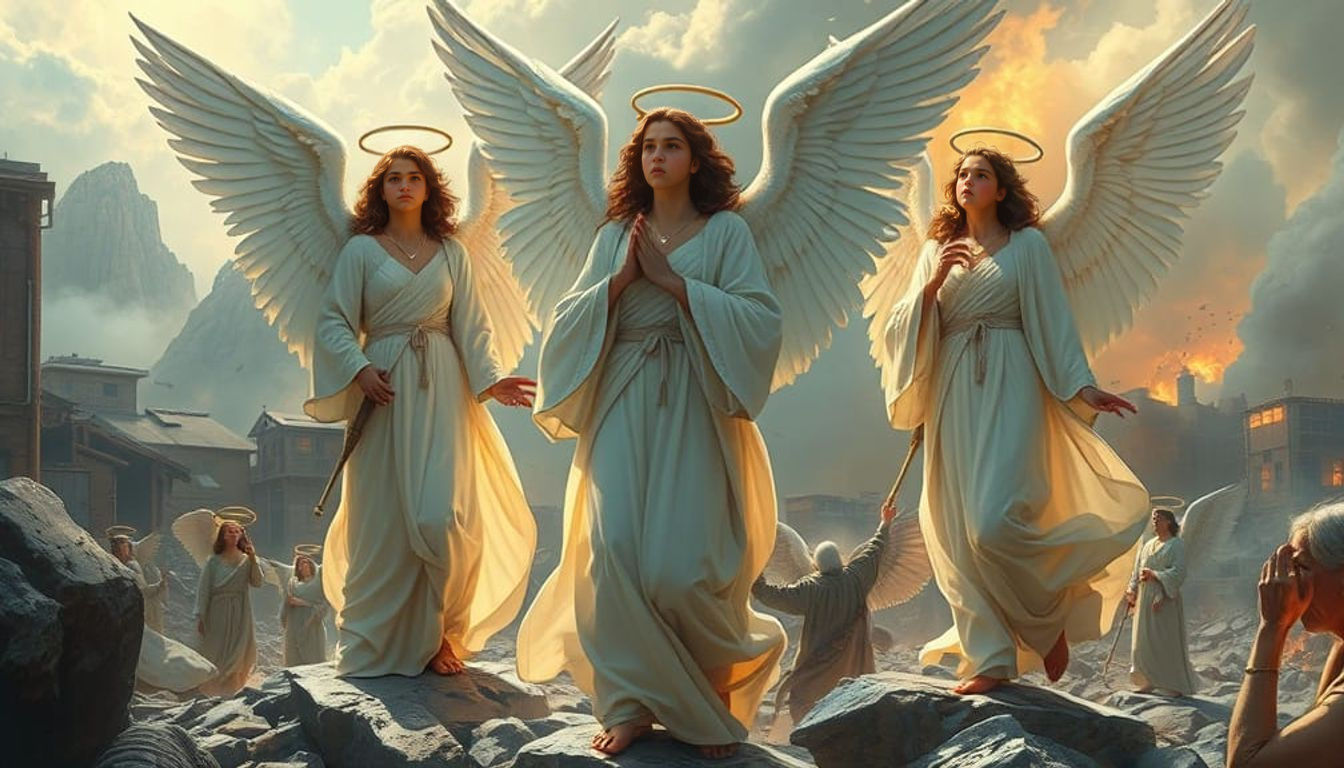 Guardian Angels Soothe Earthquake Sufferers in a Moment of C...