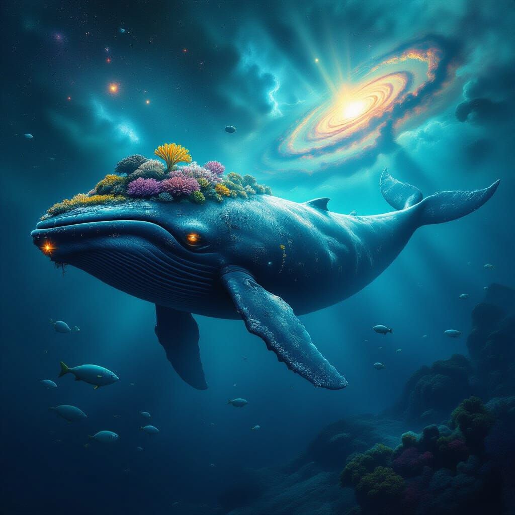 Ancient Whale in Cosmic Ocean by H.R. Giger & Ernst Haeckel ...