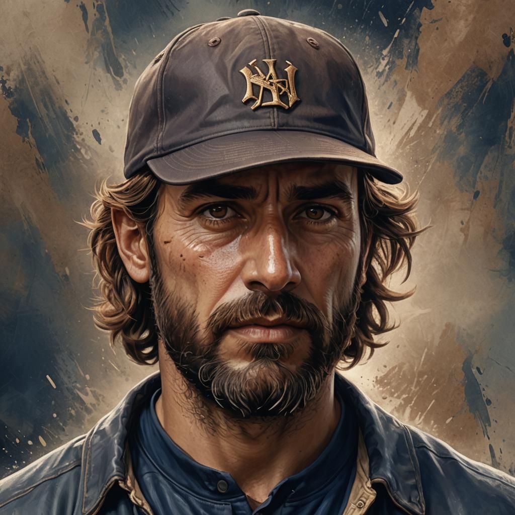 Hyperrealistic Portrait of a Latino Man with Brown Hair