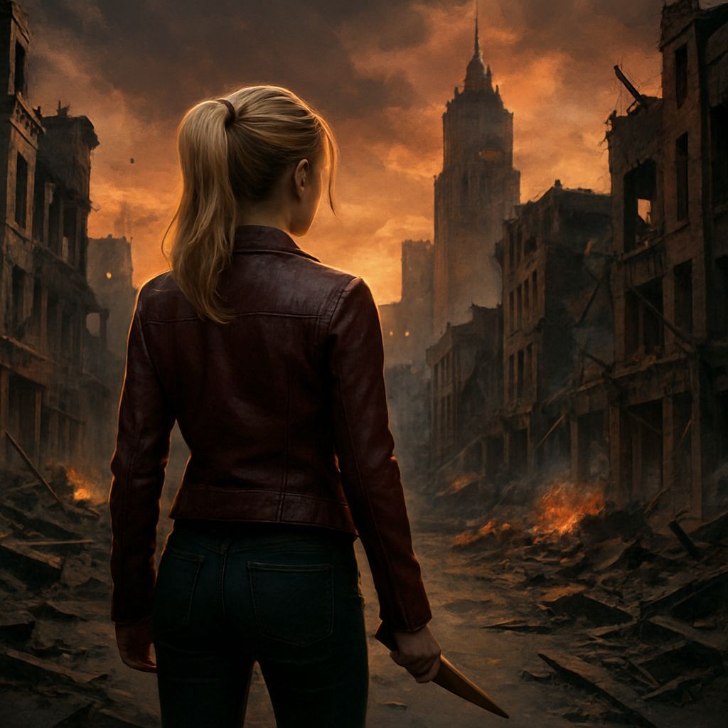 Buffy the Vampire Slayer Confronts Ruined City