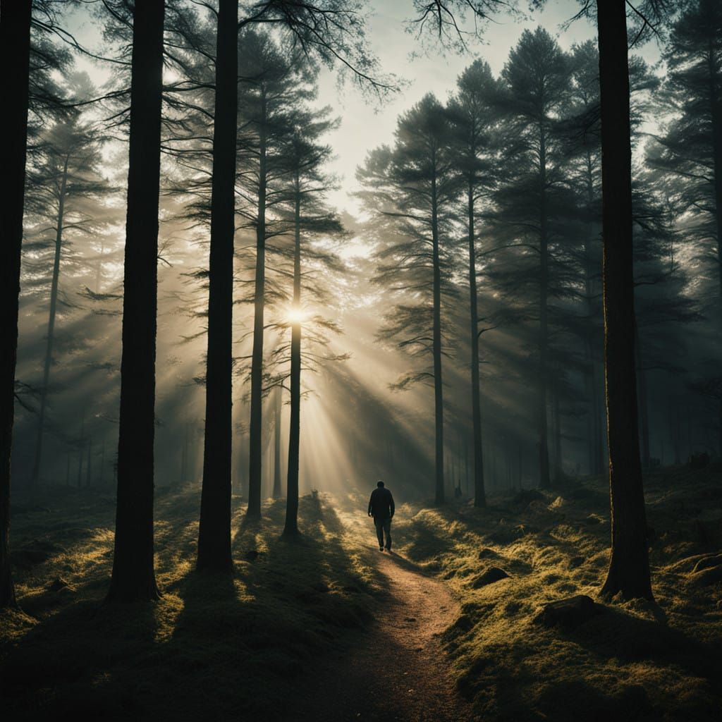 Golden Hour Skyline Over Dense Forest