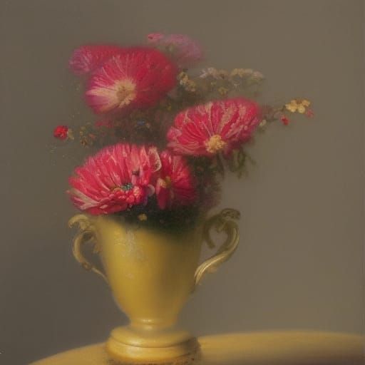 Flowers Overflowing Cup: Dark Fantasy Concept Art