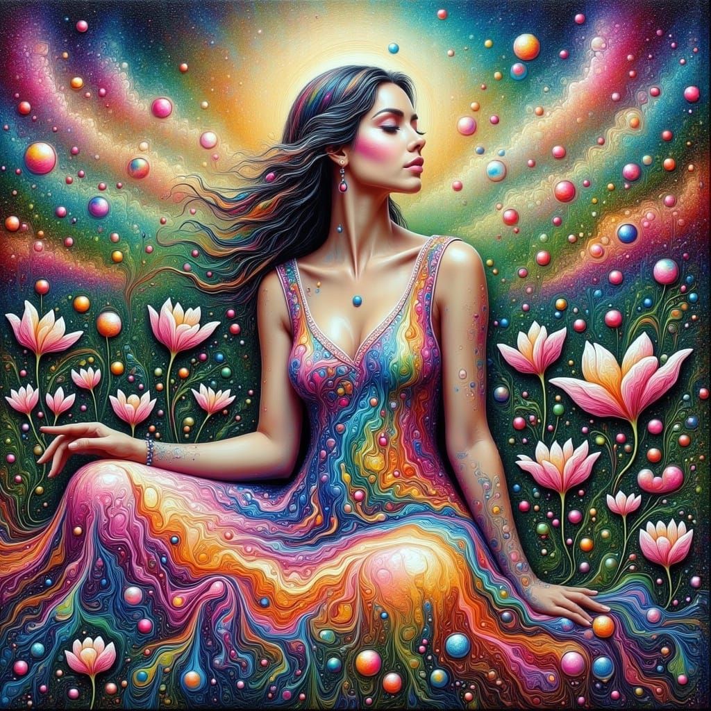 Surreal Nature Scene in Vibrant, Dreamlike Colors