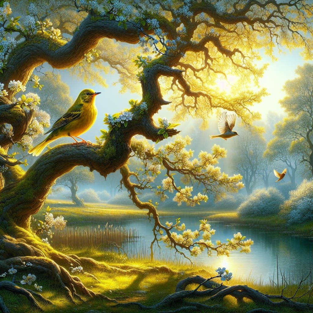 Early Spring Landscape in Photorealistic Style