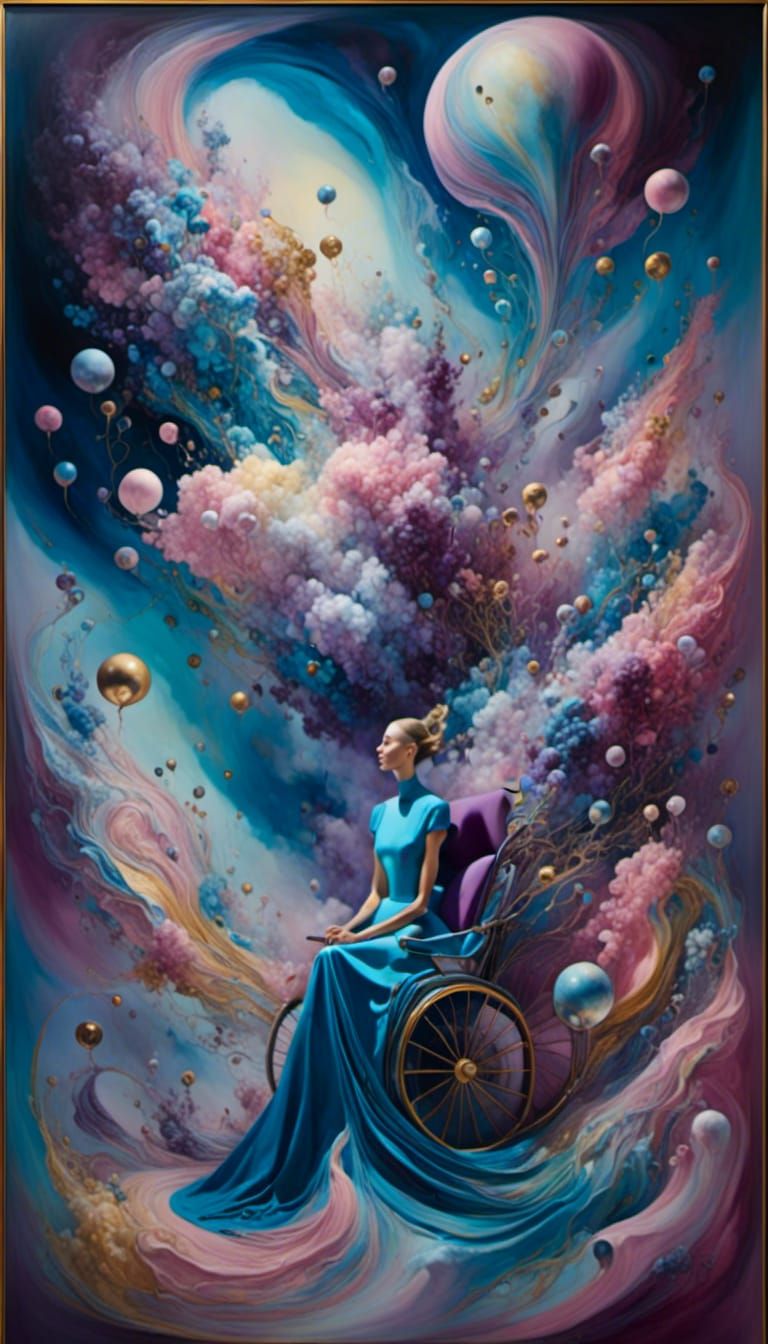 Celestial Fantasy Portrait in Surrealist Style