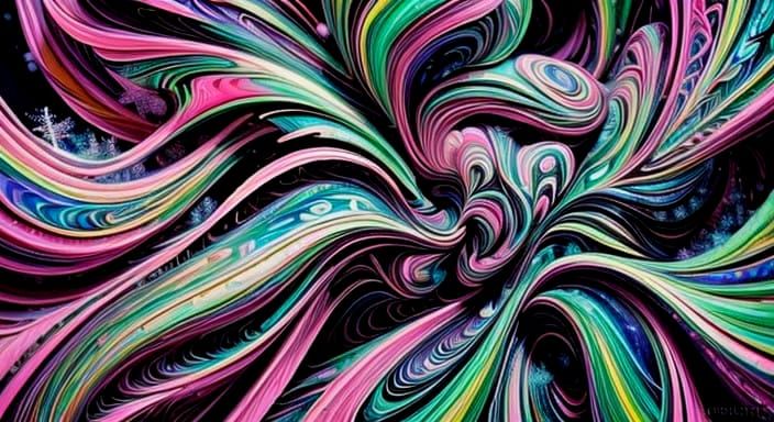 Surreal Polychromatic Illusion in Vibrant 3D Style