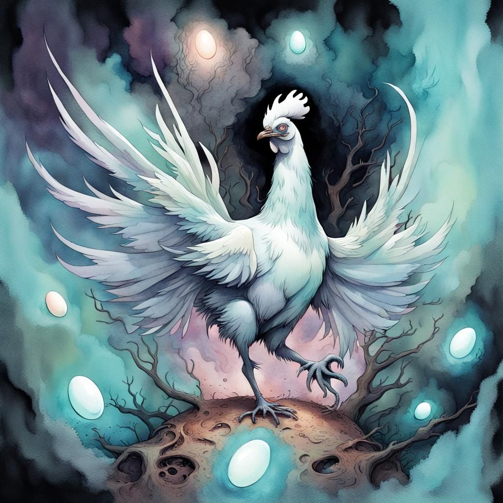 Ethereal Ghost Chicken Emerges in Ghostpunk Style