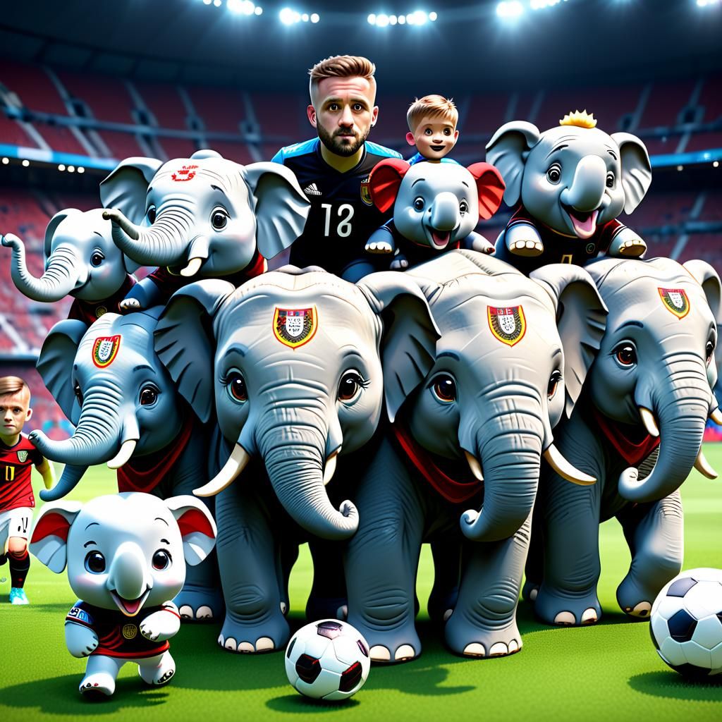 Euro 2024: Stuffed Animals Play Soccer in 3D