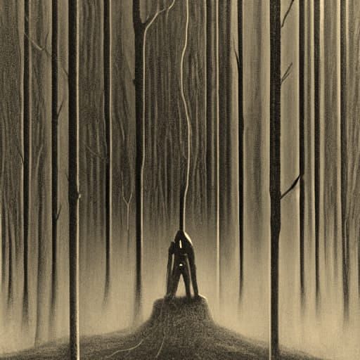 Gothic Ventriloquist Dummy in Moody Coffee Shop