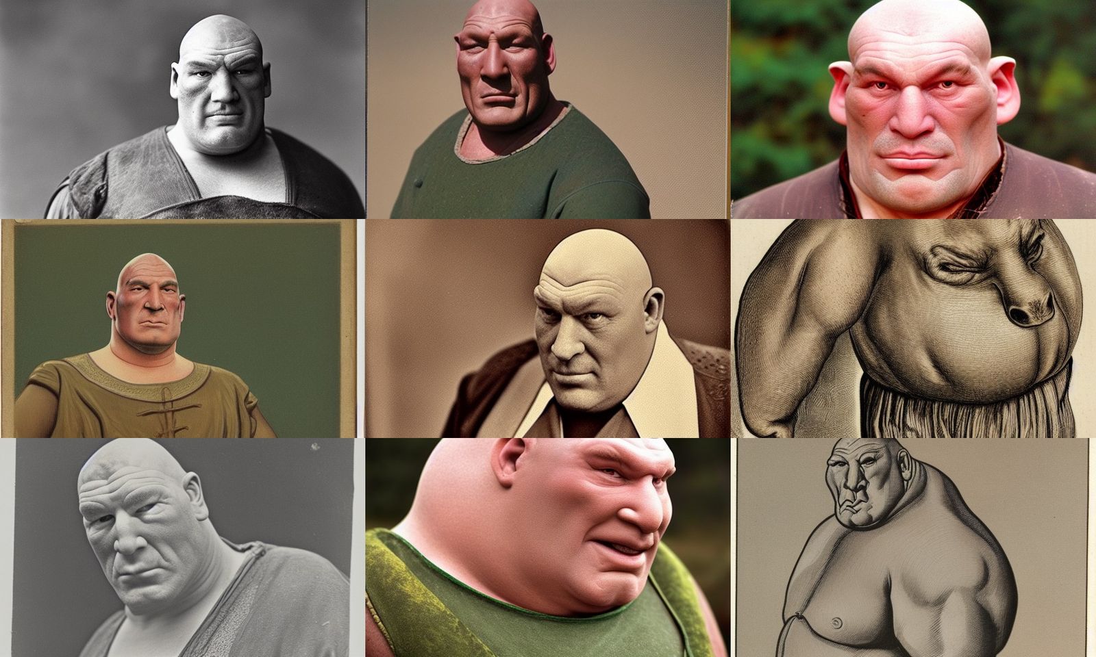 Hippo-Eared Man in Medieval Clothing