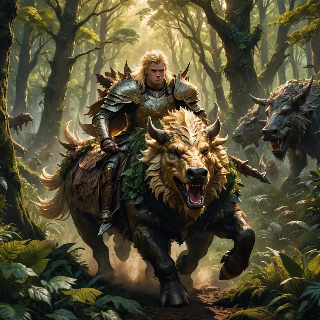 Armored God Rides a Fierce Boar