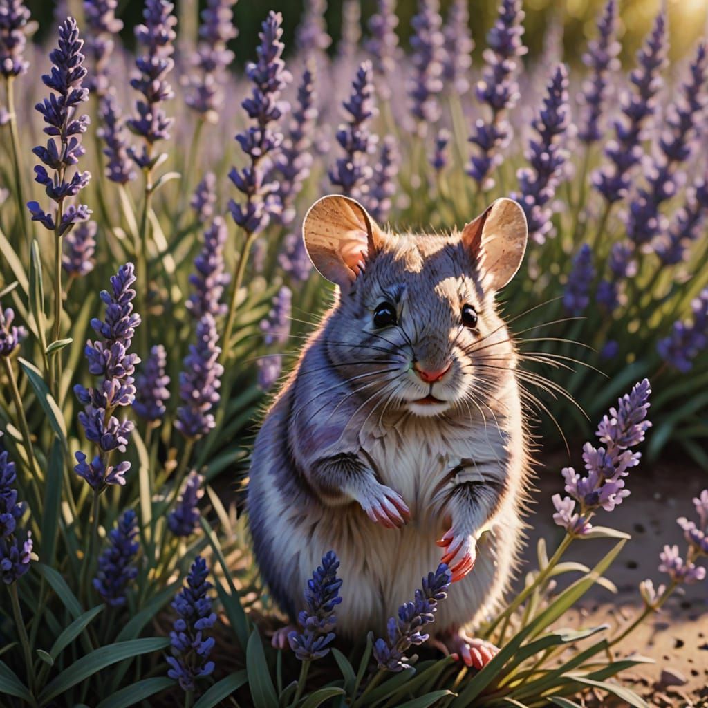 Surreal Lavender Dream in Impressionist Style