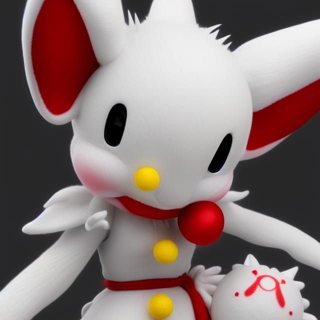 Ultra-Detailed Moogle in Soft Lighting