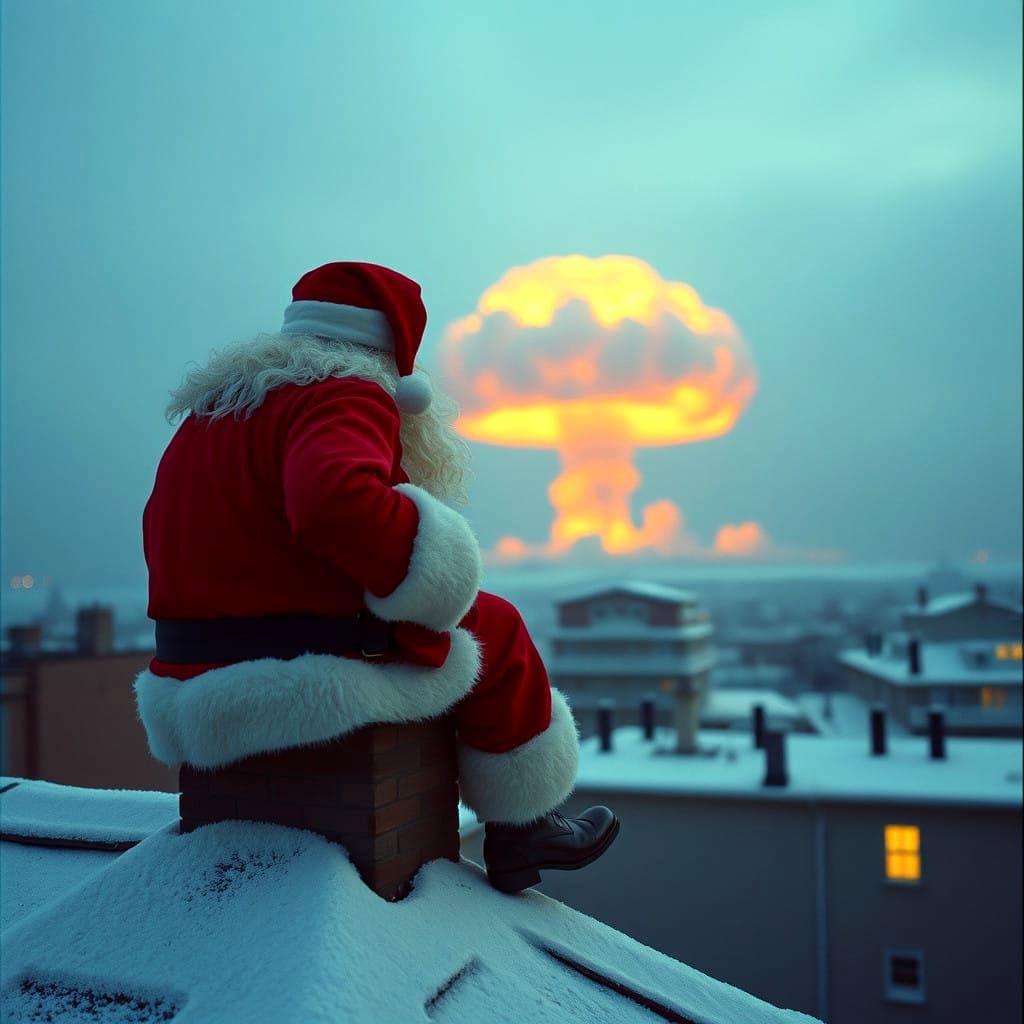 Santa Claus Sees Atomic Bomb Explosion
