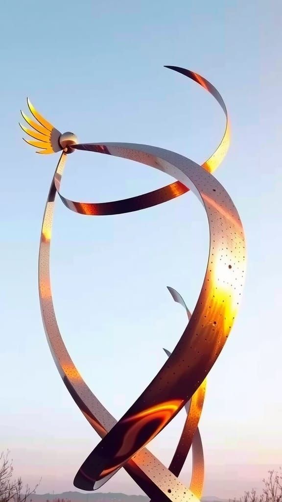Majestic Abstract Sculpture Celebrating American Liberty