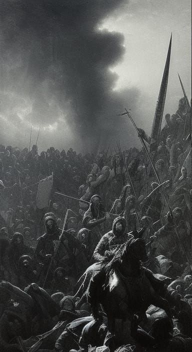 Medieval German Army's Bloody Defeat in Horror Style