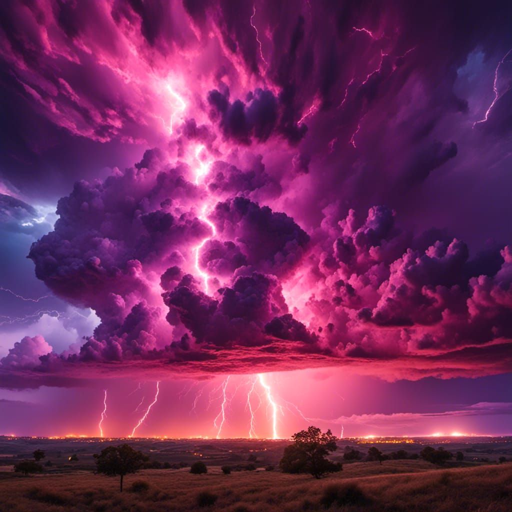 Woman in Storm with Stained Glass and HydroSplash Effects