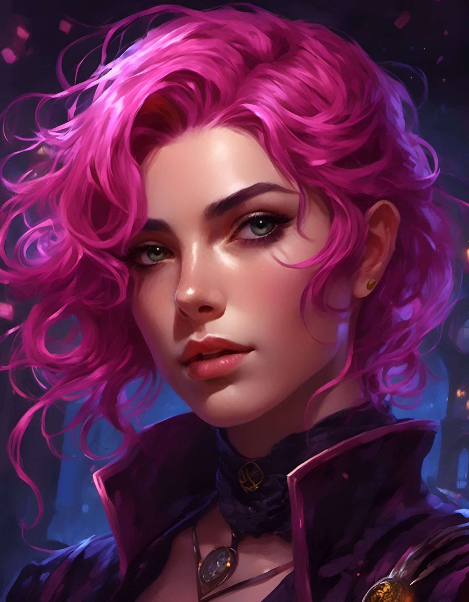 Nymphadora Tonks Portrait in Dark Fantasy Style