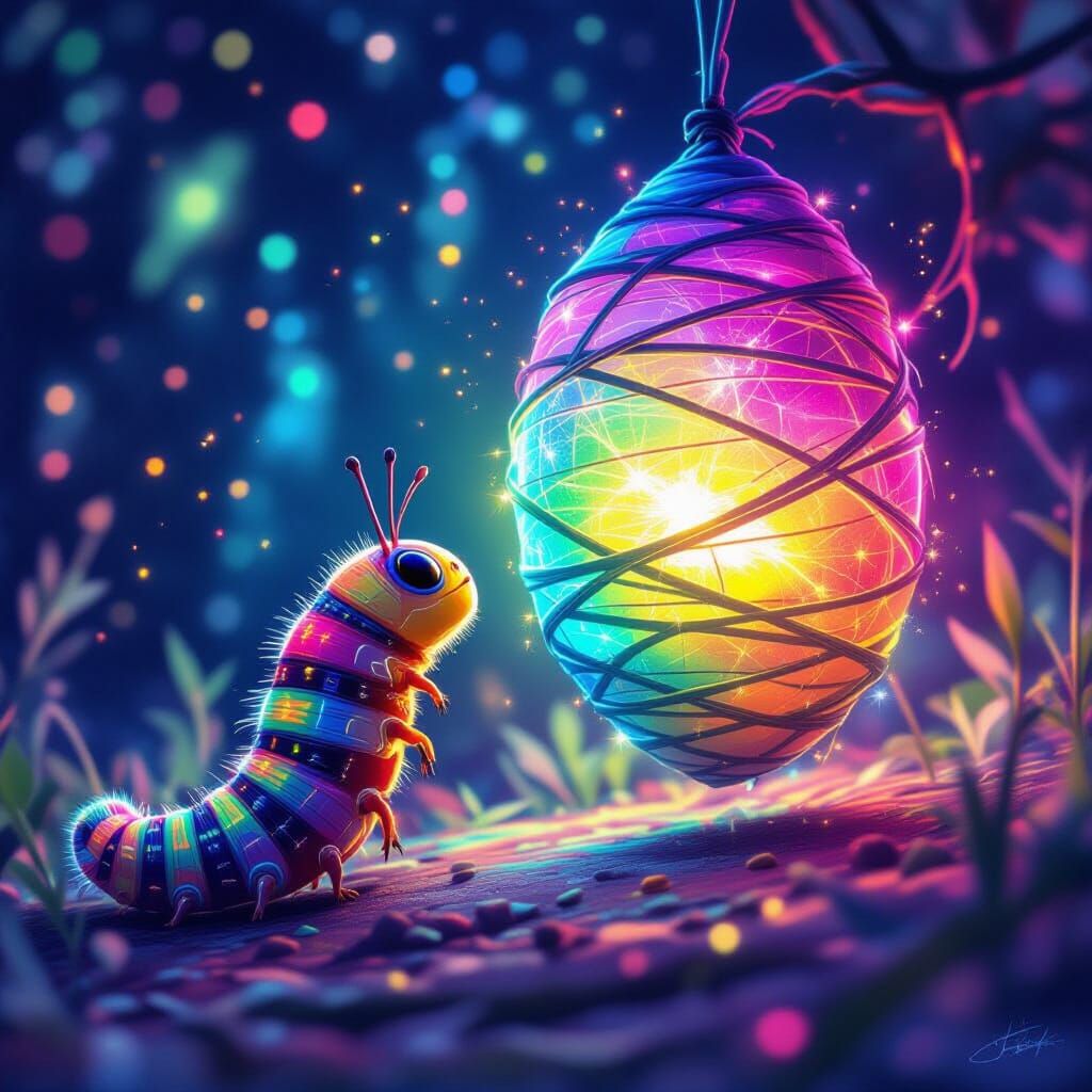 Rainbow Cocoon Transformation with Cosmic Energy