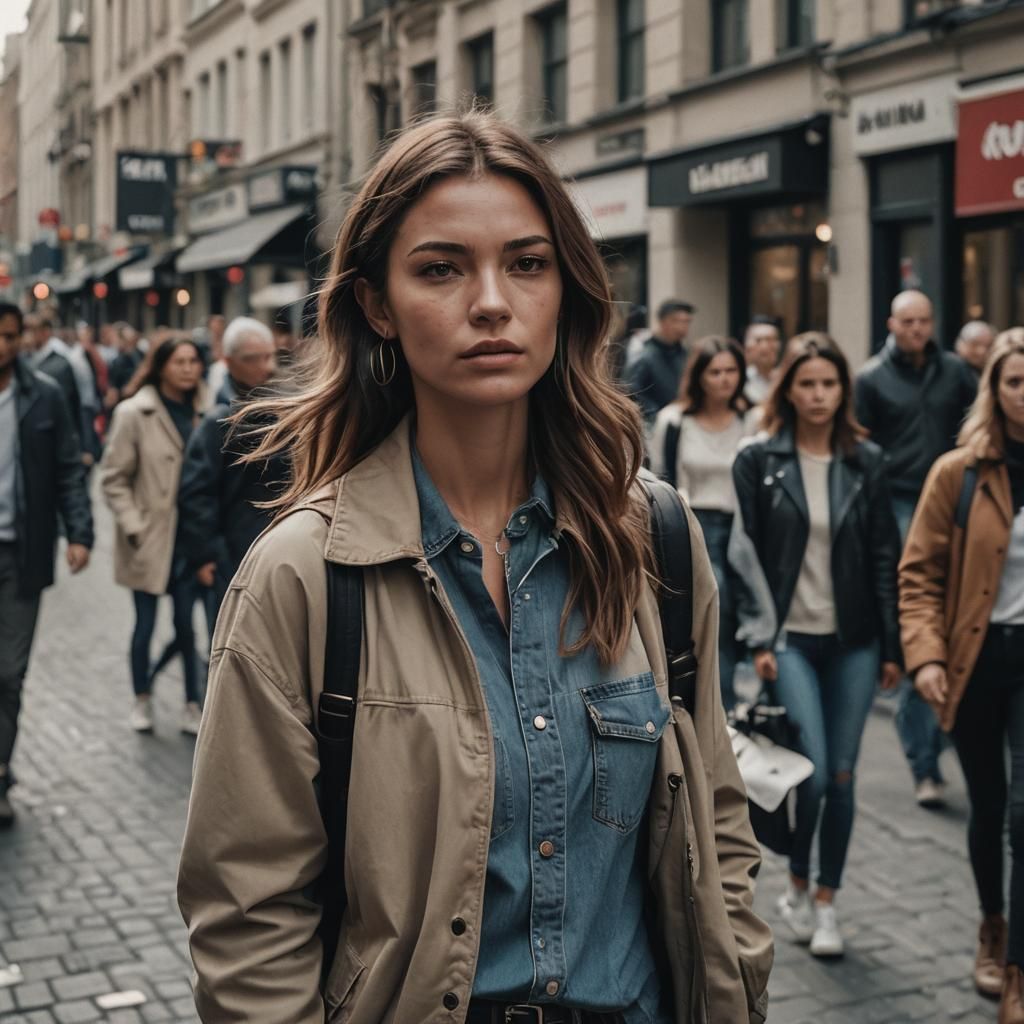 Cinematic Street Style Portrait in Epic Realism