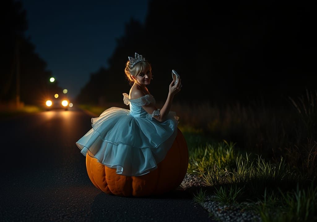 Cinderella hitchhiking