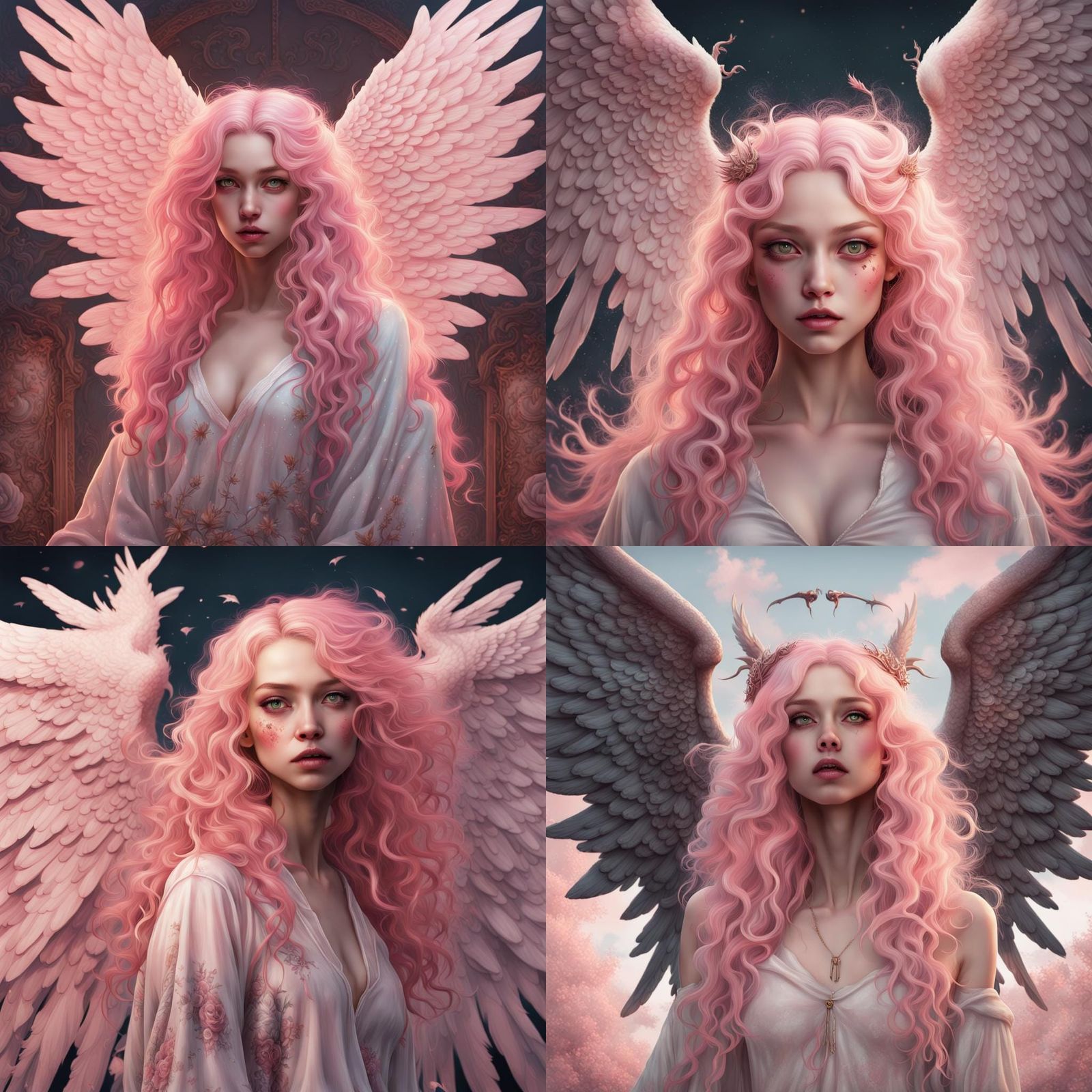 Fallen Angel in Pop Surrealism Style