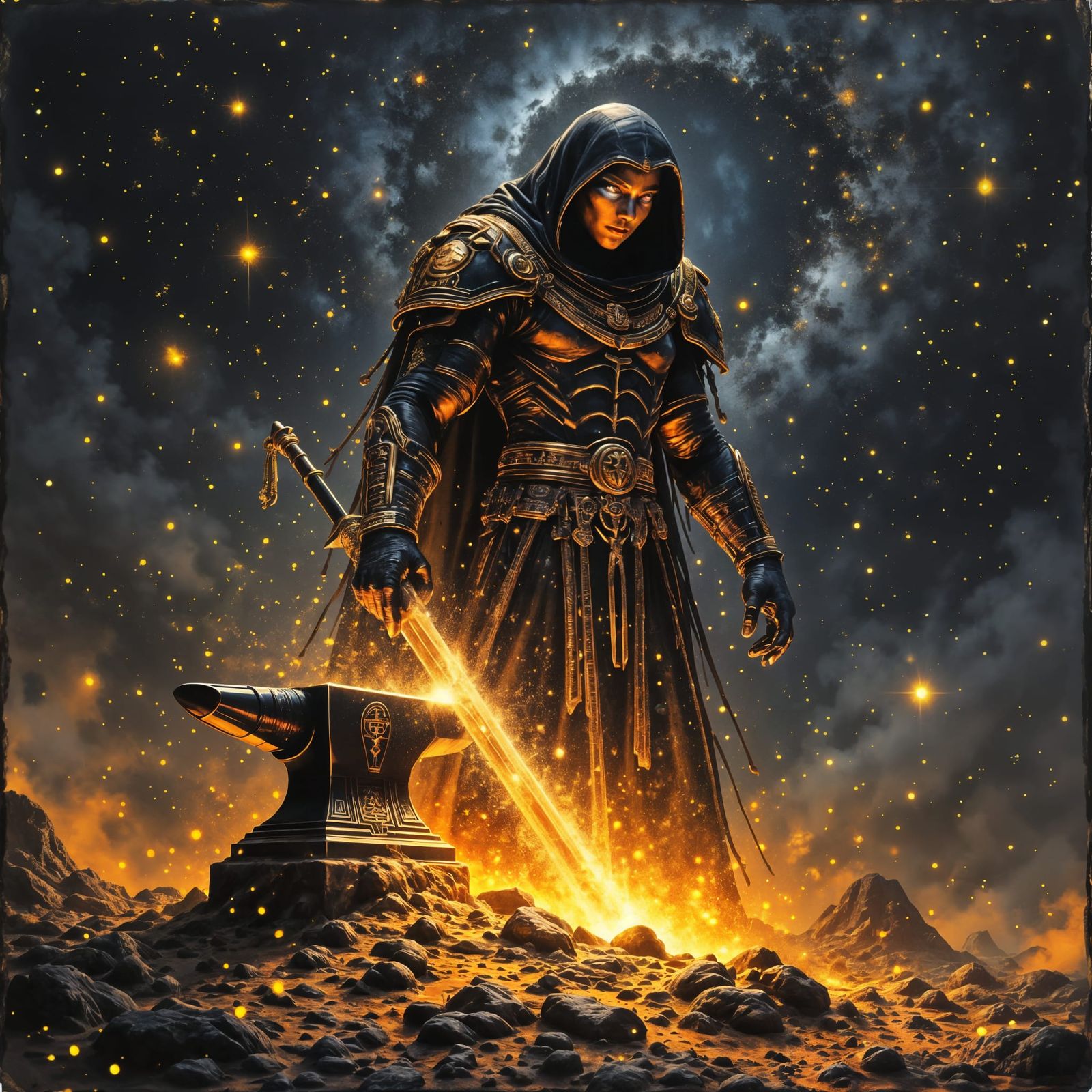 Cosmic Blacksmith Forges a Star Sword