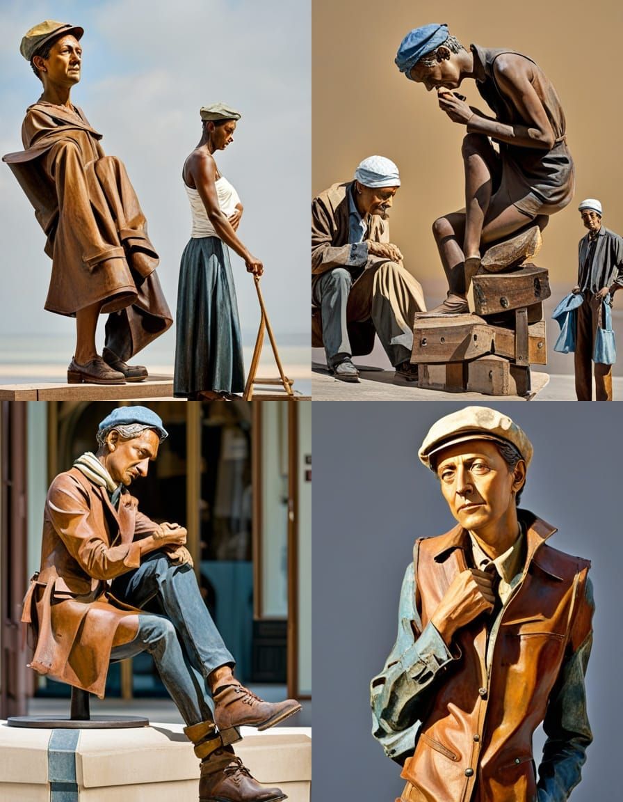 Fragmented Businessman Sculpture