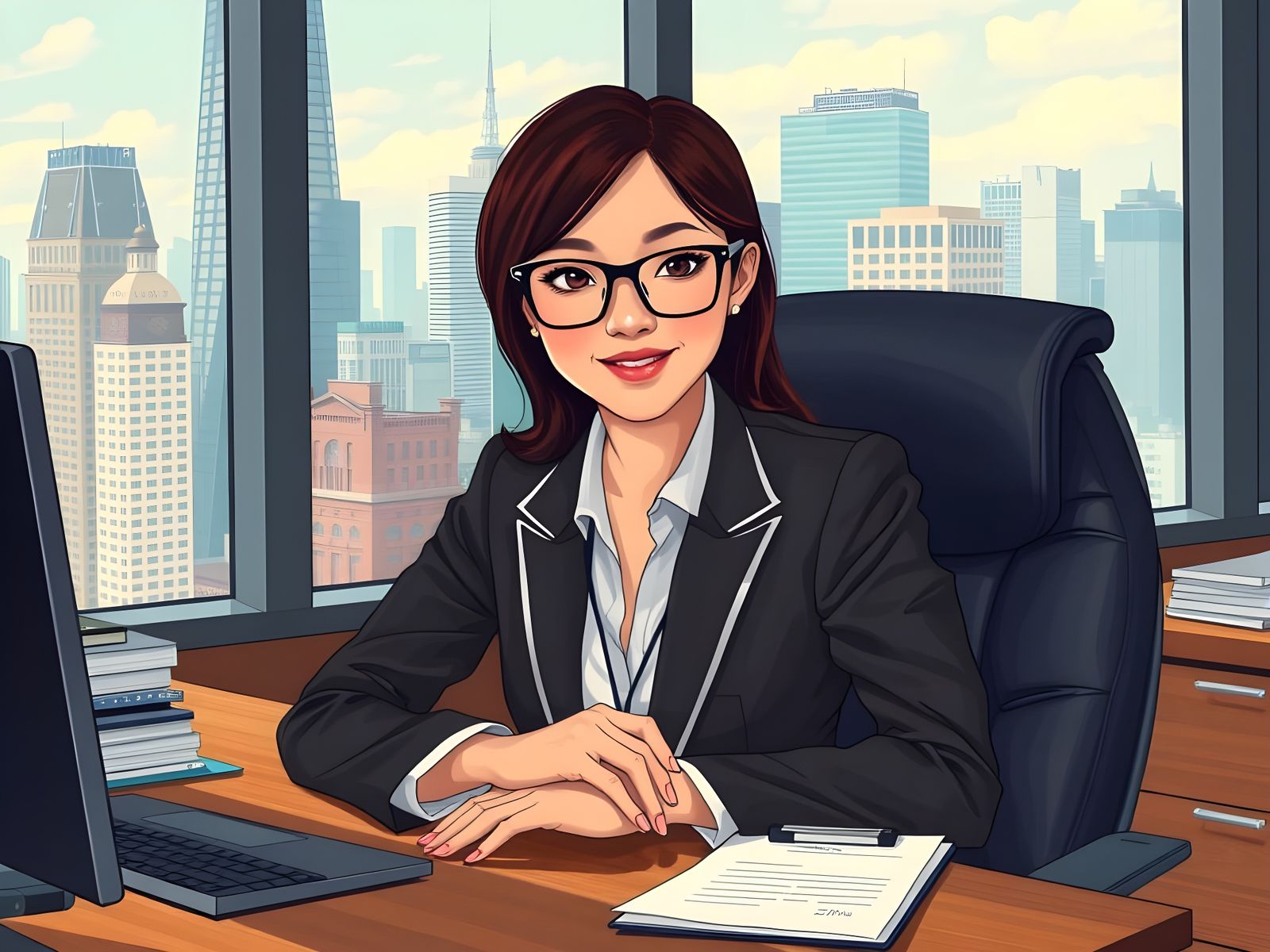 Professional Business Woman in Office Setting