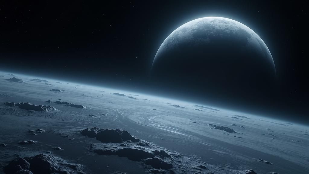 Europa in Orbit: Icy Moon Reflects Light